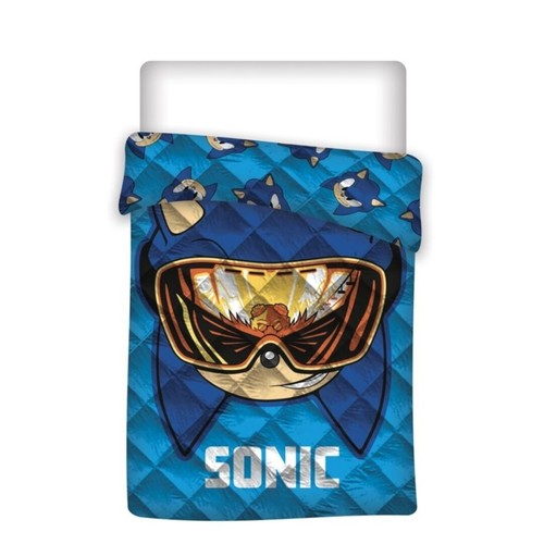 Couette imprimée sonic bleu - couette,
