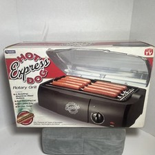 Emson Hot Dog Express 600-Watt Roller Rotary Grill HD-99 SSteel New Opened- READ