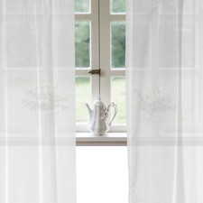 Voile Etoffe pour Décoration Rideau Emotion Blanc Organza Ruban de Curling