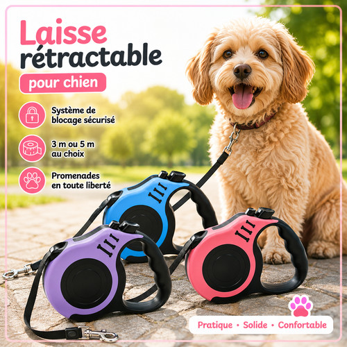 Laisse rétractable chien - chien, 12