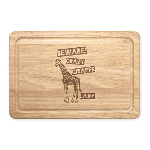 Attention fou girafe femme - girafe,