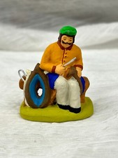 Vintage Santons Fouque Figurine Made in France Saddler Clay Figurine 2 1/4" Tall