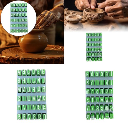 Tampons argile alphabet - en,