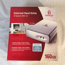 Iomega 160GB Desktop Hard Drive External Hi-Speed USB 2.0 PC/Mac New Open Box FS