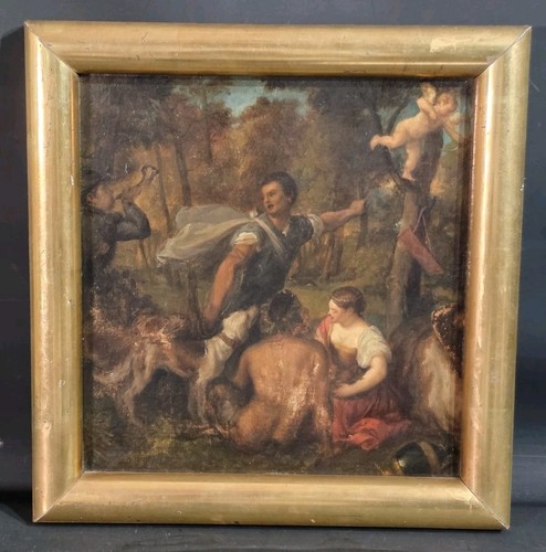 Tableau ancien huile sur toile - tableau,