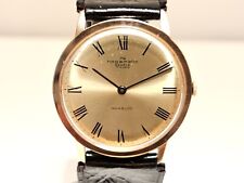 VINTAGE LUXURY SLIM SWISS MEN'S GOLD PLATED MECHANICAL WATCH NS"NOGAMATIC"GENEVE