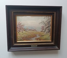 Tableau émaux HELCA Paysage Ecole Allemande