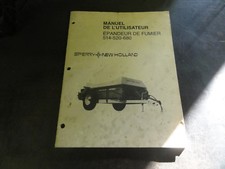 New Holland 514 520 680 Epandeur De Fumier Manuel De L'Utilisateur Manual French