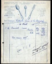 THIERS (63) ST-ROCH FACTORY / CUTLERY stainless steel "GILINOX / Jean GILBERT" in 1949