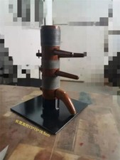  18cm Ip Man Wing Chun Kung Fu Wooden Dummy Strike Pad Metal Base Cosplay Prop 