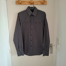 Chemise homme à carreaux gris