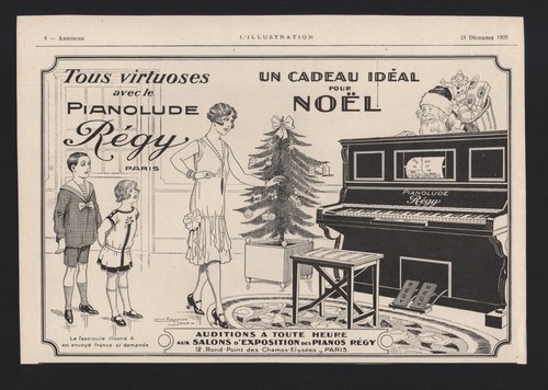 Publicite 1925 musique piano - 1925,