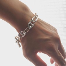 Chaine d'Ancre Design Bracelet Silver 925 Men's 12 Links Mint