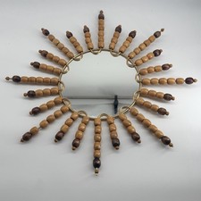 Miroir soleil vintage perles