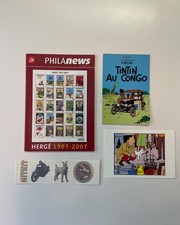 Philanews Tintin Hergé  + Postcards Tattoo BPOST 2007 Magazine Kuifje Belge Post