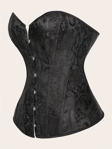 Corset noir avec crochets - corset,
