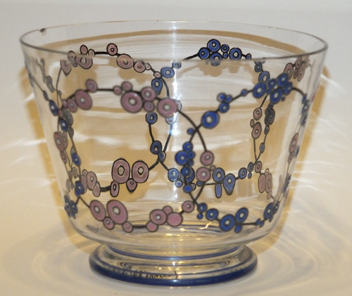 Baccarat vase émaillée art - baccarat,