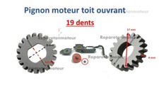 KIT REPARATION TOIT OUVRANT PIGNON MOTEUR BMW E46 MERCEDES MINI OEM: A2128200008