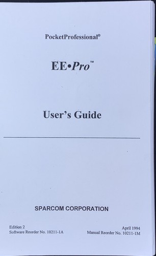 Manual for sparcom electrical - for,