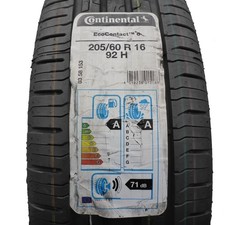205 60 16 1x CONTINENTAL 205/60 R16 92H ECOCON6 Pneus D'Été 2020