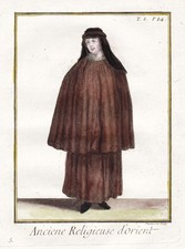 Costume De Nonne Orientale Tracht Engraving En Cuivre 1790