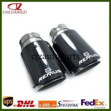 76/89/101/114MM Out Remus Glossy Carbon Fiber Exhaust Universal Tailpipe