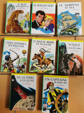 Lot de 9 livres Jules Verne /