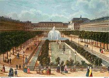 Art - Painting - Engraving Antique Lithograph - Paris of the Time of Yesterday - The Gardens