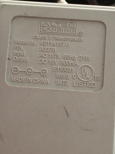 Altec lansing 4811a15t 1 - lansing, 4811a15t-1