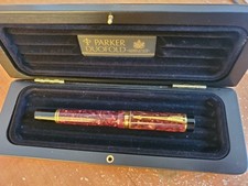 Parker Duofold Centennial Red Marble 18k F Fountain Pen