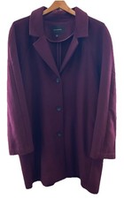 Banana Republic Women's 2XL Red Wool Blend Coat Double-Faced Overcoat Collared