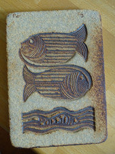 ROGER CAPRON CERAMIC TILE ASTROLOGICAL SIGN FISH