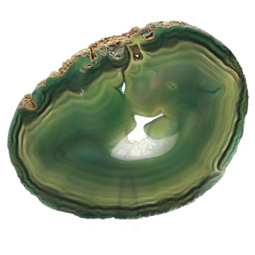 Tranche agate verte - tranche, d'agate