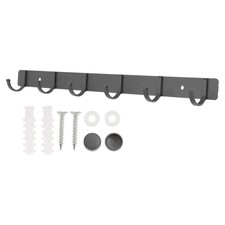 Wall coat rack 6 grey hook for bathroom wall