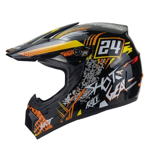 Casque cross hotshot orange - casque,