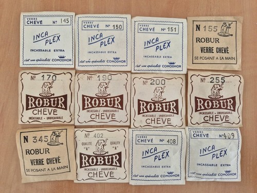Lot verres plexi rond - 12,