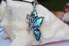 P128 coquille nacre perles bijoux pendentif collier avec cordon collier chaîne