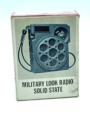 Vintage NEW IN BOX BRONCO MILITARY SOLID STATE Portable Radio #NIB