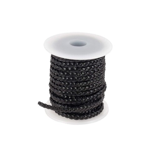 Lacet cuir pigmenté plat - en,