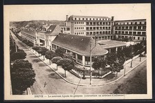 Old postcard Brive, the new boys' high school slate cover of Allassac 