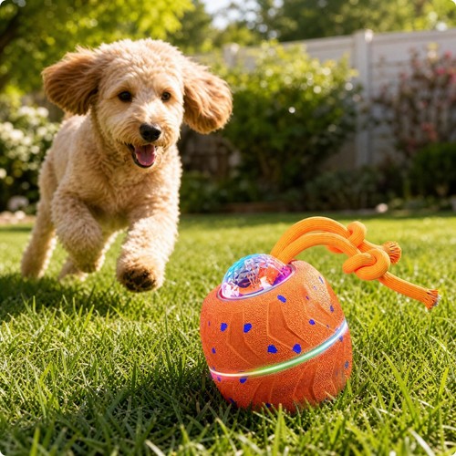Balle interactive pour chien