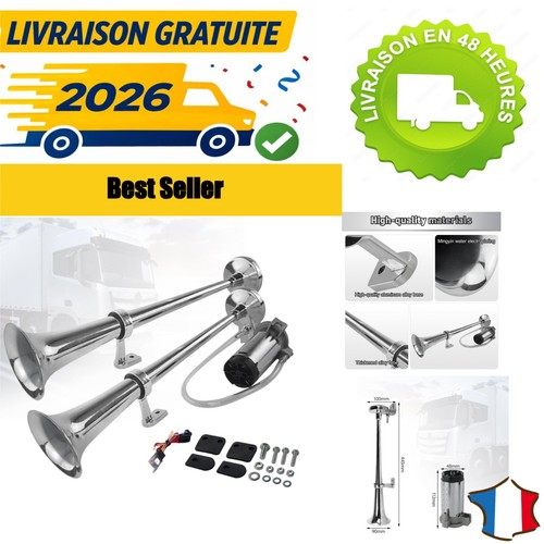 Klaxon voiture 12v - 12v, 150db