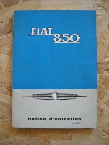 Manuel notice entretien - manuel, fiat