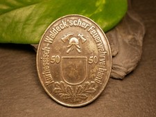 Medaille Kurhessisch - Waldeck'scher Feuerwehrverband 50 50 Helm Abzeichen
