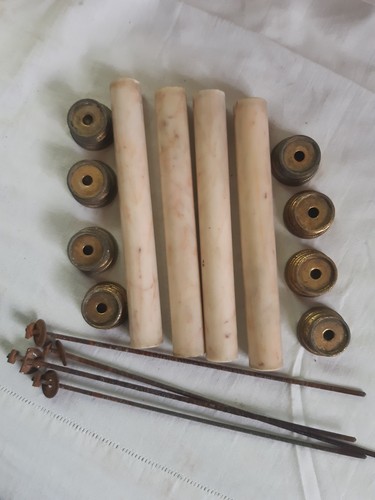 Colonnes marbre pendule - colonnes,