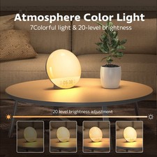 R��veil Lever de Soleil Enfant avec Deux Alarmes et Options Sons Naturels