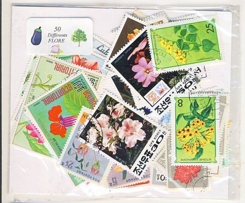 Lot timbres themes fleur - lot,