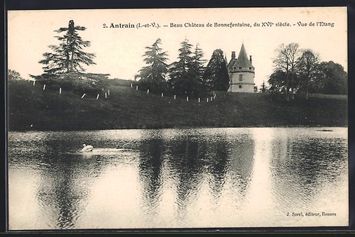 Cpa antrain beau - antrain,, château