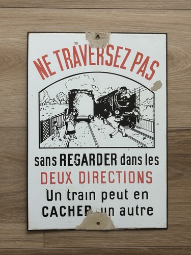 Plaque émaillée sncf ne - plaque,