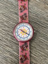 Montre Flik Flak Rose Tennis Vintage Fonctionne